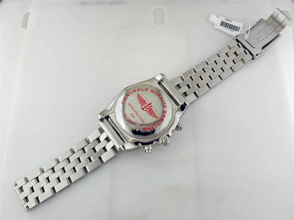 Certified Pre-owned Breitling Chronomat 44mm Frecce Tricolori Watch AB01104D Limited Black Steel