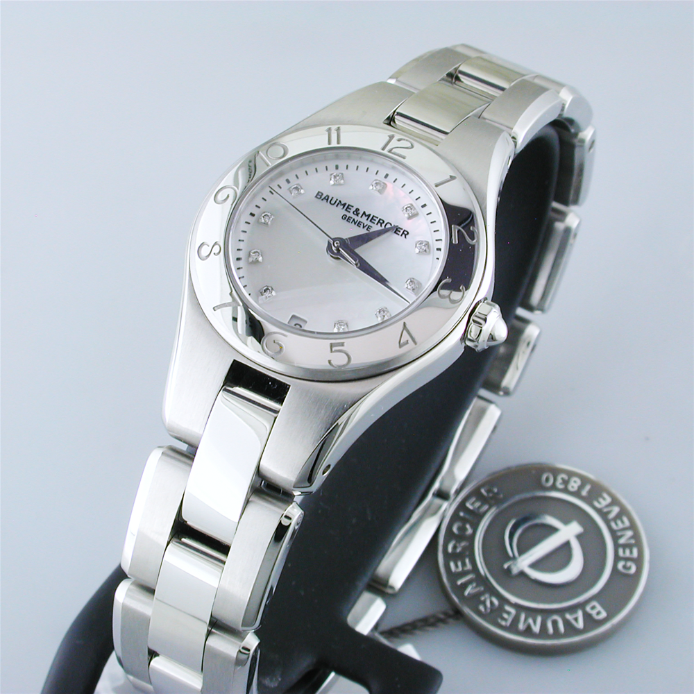 Baume & Mercier Linea Diamond Mother of Pearl Dial 27mm Ladies Watch 10011