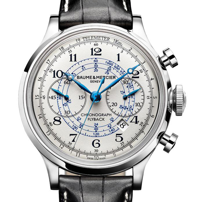 Baume & Mercier Capeland Flyback Chronograph White Watch 44mm 10006