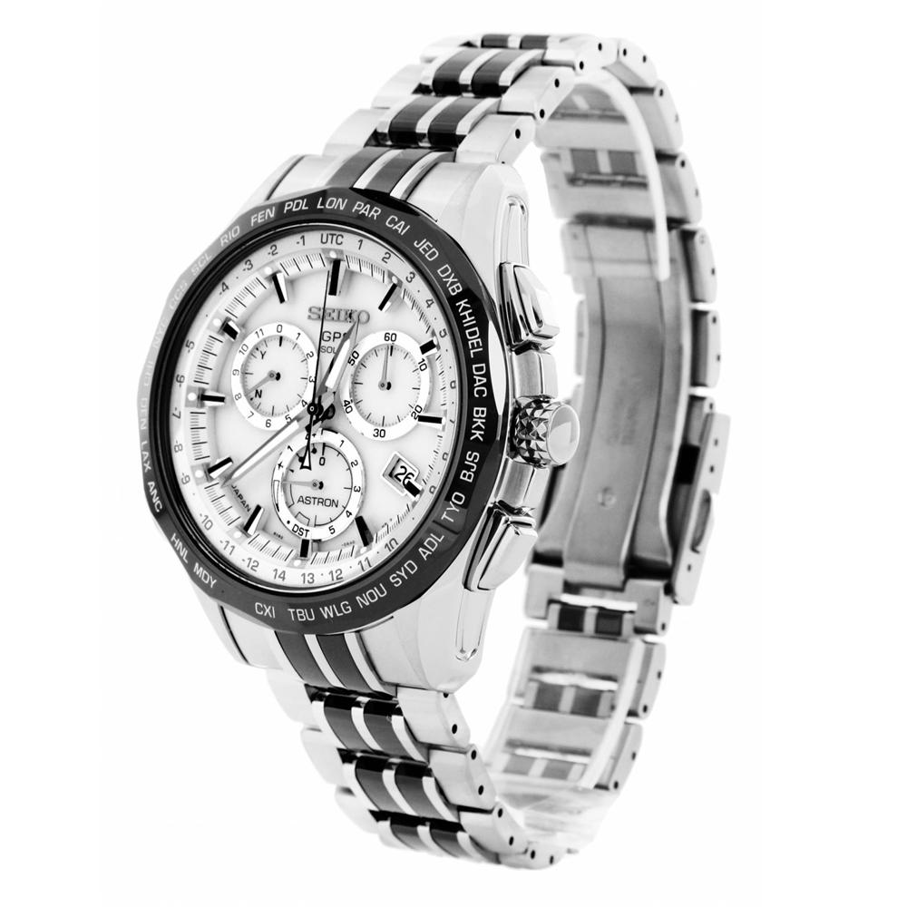 Seiko Astron 2014 Limited Edition GPS Solar Titanium ceramic White Dial Watch 45mm SSE001