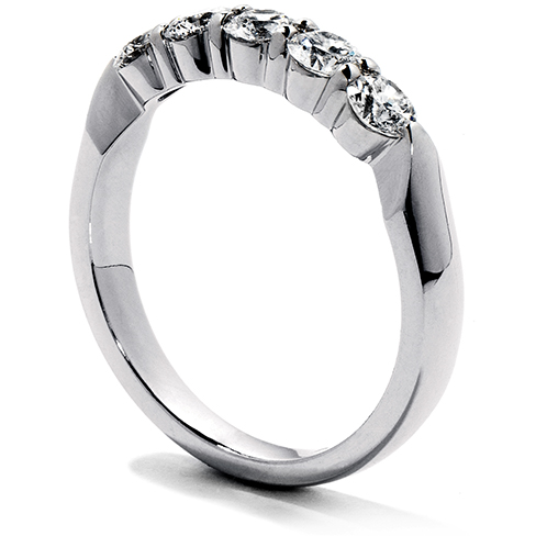Hearts on Fire Five Stone Diamond Wedding Band Ring 18K .75carats