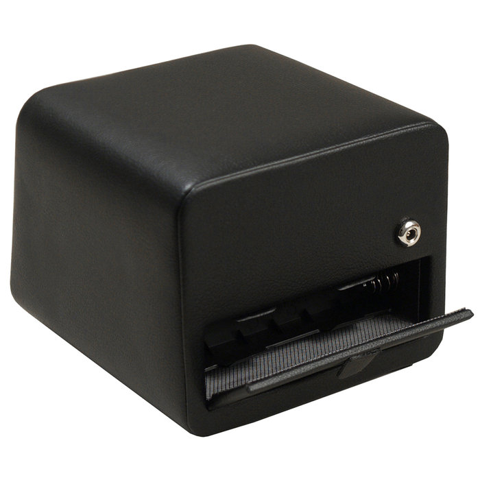 Wolf Designs Windsor Single Module 2.5 Watch Winder Black Leather
