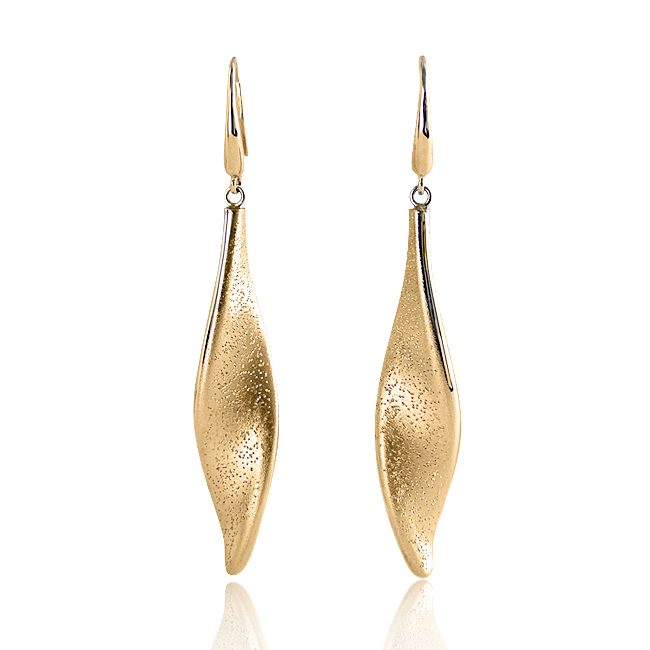Charles Garnier Clara Twist Drop Sterling Silver Yellow Gold Plated Earrings CXE303Y