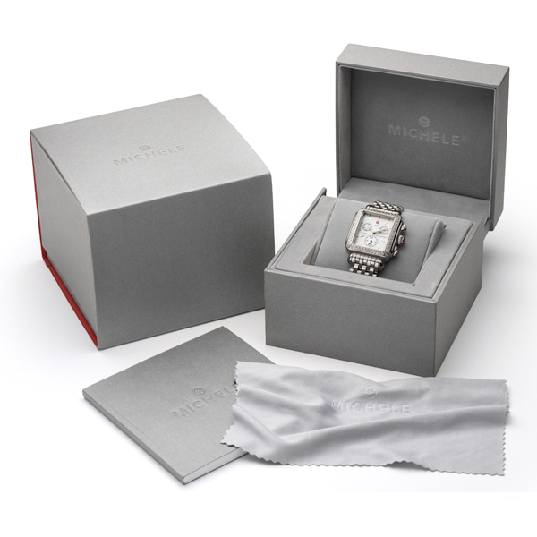 Michele Tahitian White Ceramic Diamond Watch