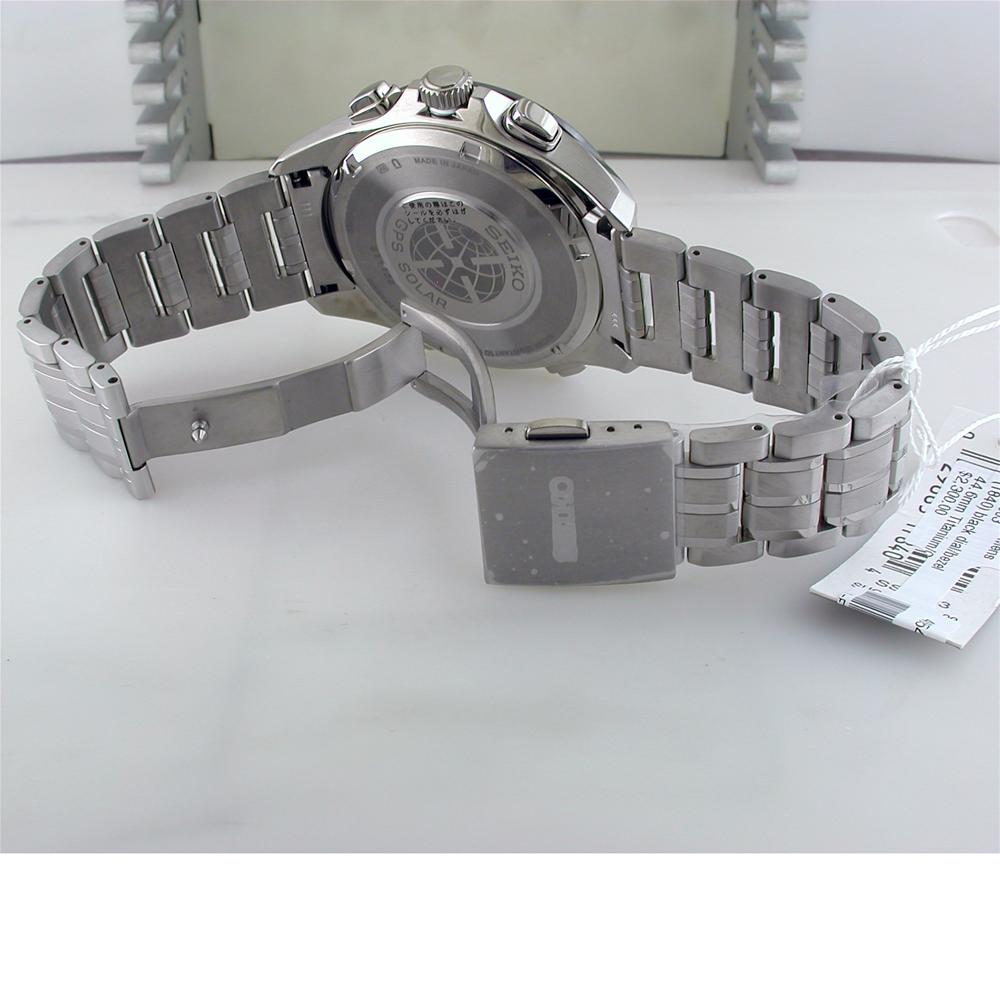 Seiko Astron GPS Solar 44.6mm Watch Titanium with Ceramic Bezel Black Dial Series 8X SSE003