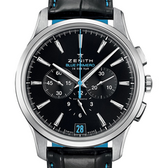 Zenith Blue Primero Limited Edition 36,000 VPH Steel Chronograph Watch