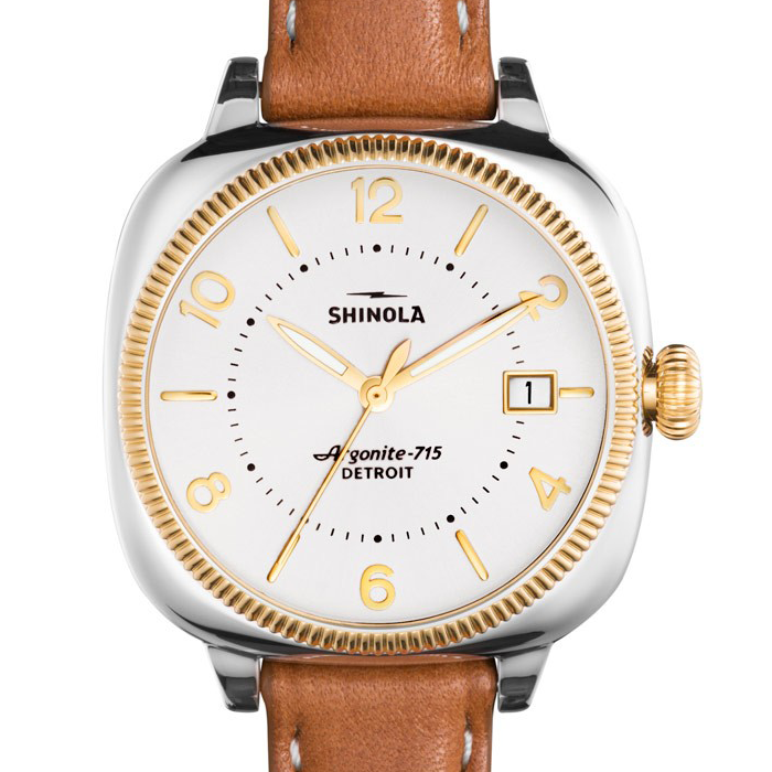Shinola 36mm Ladies Gomelsky Pearl White Dial Natural Leather Watch 20001104