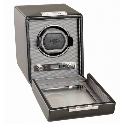 Wolf Designs Viceroy 2.7 Single Watch Winder Black Leather