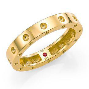 Roberto Coin Pois Moi 18K Yellow Gold Stackable Round Ring