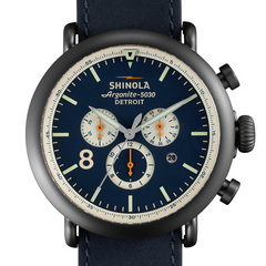 Shinola Runwell Contrast Chrono 47mm Blue Gunmetal Men's Watch S0110000146