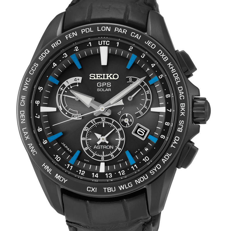 Seiko Astron Solar GPS Black Blue Watch Limited Edition for USA 44.6mm Watch SSE067