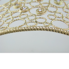 Roberto Coin Bollicine Diamond Cuff Bracelet 18K Yellow Gold