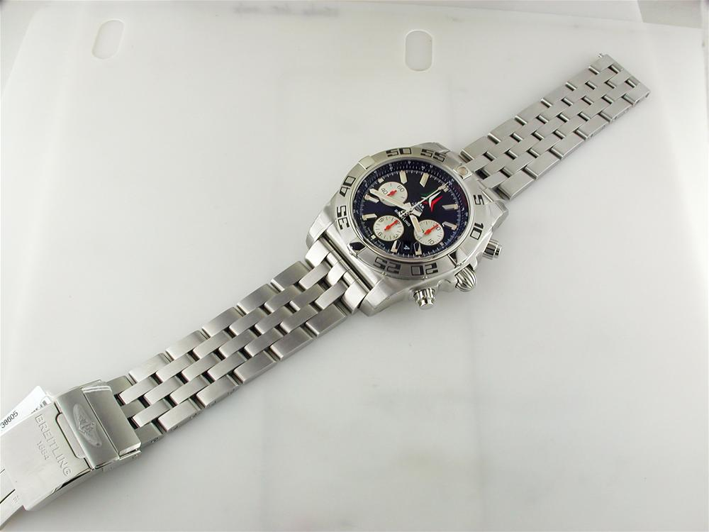 Certified Pre-owned Breitling Chronomat 44mm Frecce Tricolori Watch AB01104D Limited Black Steel