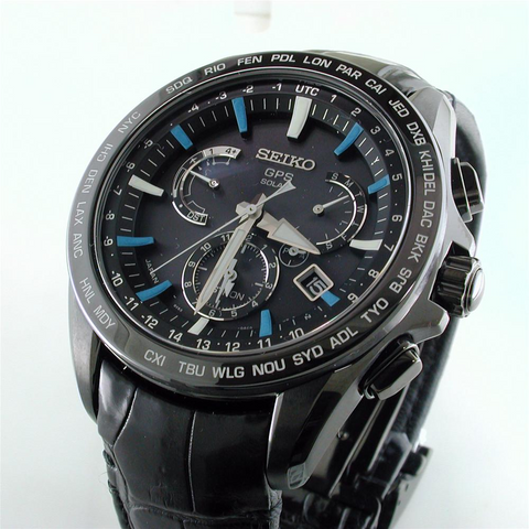 Seiko Astron Solar GPS Black Blue Watch Limited Edition for USA 44.6mm Watch SSE067