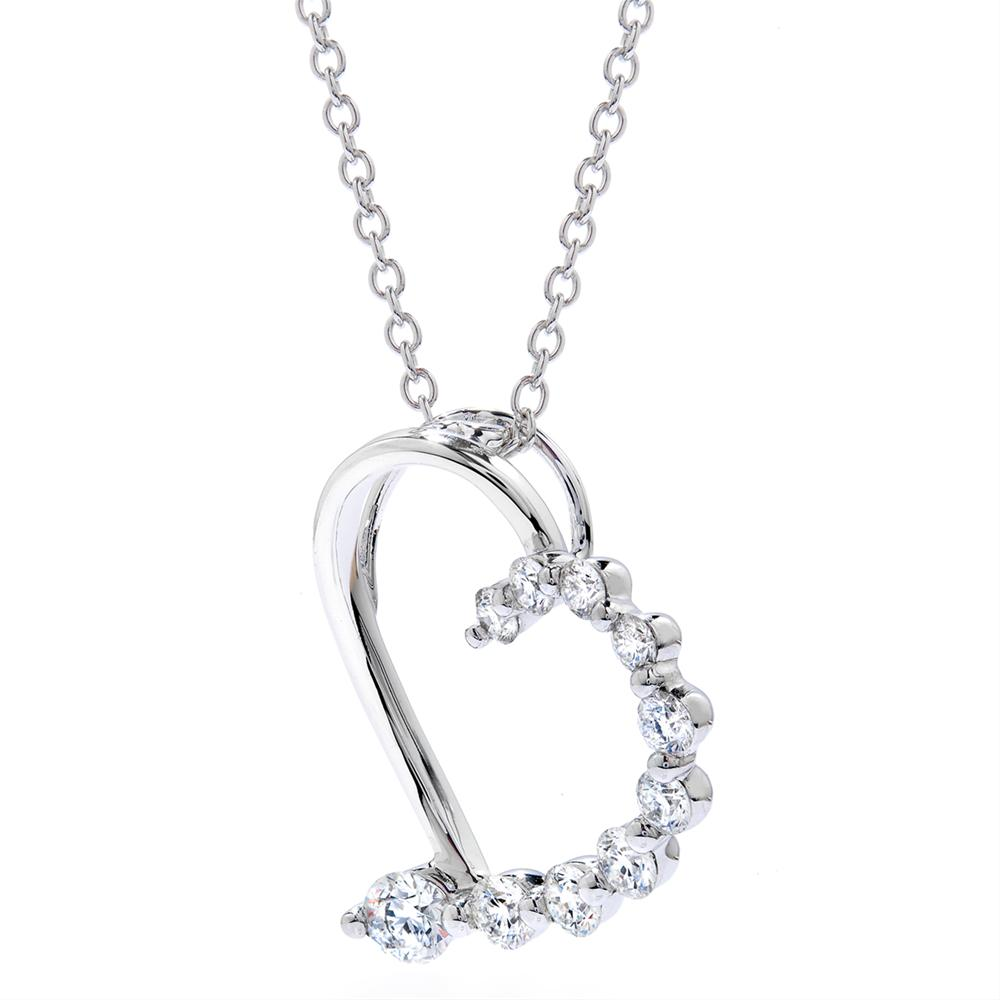 Hearts on Fire Amorous Journey Diamond Heart Pendant Necklace 18K