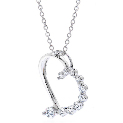 Hearts on Fire Amorous Journey Diamond Heart Pendant Necklace 18K