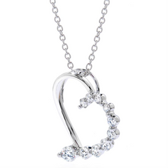 Hearts on Fire Amorous Journey Diamond Heart Pendant Necklace 18K