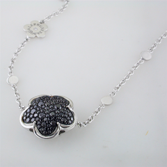 Pasquale Bruni Bon Ton 18K White Gold Black Diamond 36" Long Necklace