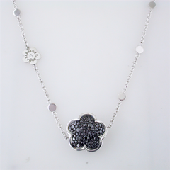 Pasquale Bruni Bon Ton 18K White Gold Black Diamond 36" Long Necklace