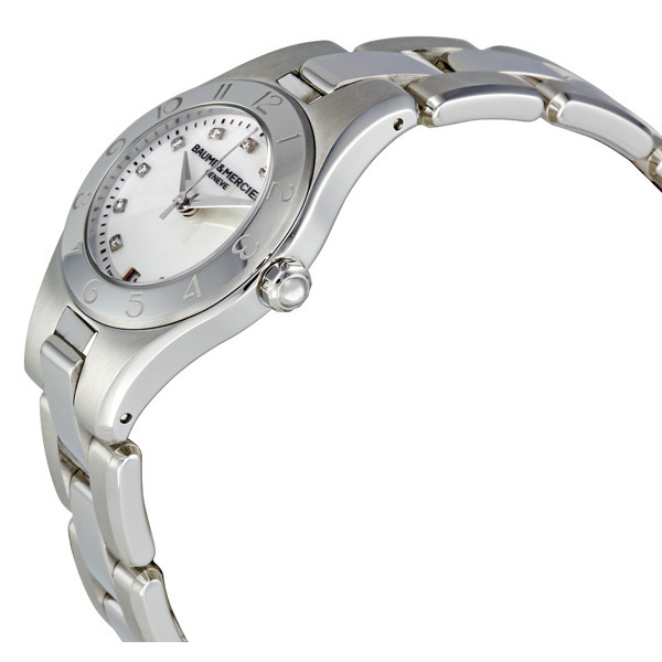 Baume & Mercier Linea Diamond Mother of Pearl Dial 27mm Ladies Watch 10011