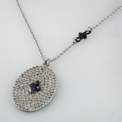 Armenta Paví© Oval Cravelli Drop Necklace Double-Sided with Champagne Diamonds
