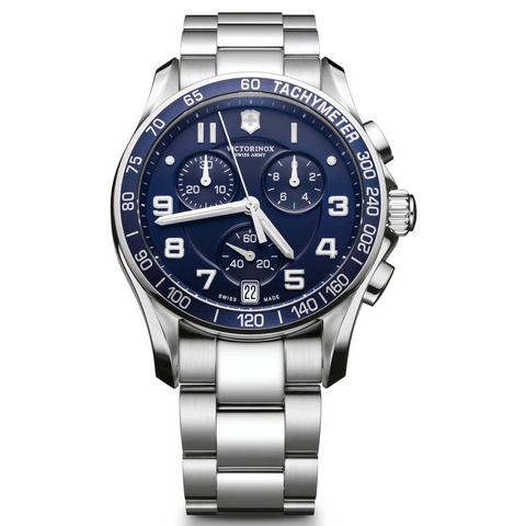Victorinox Swiss Army Chrono Classic Blue Dial Steel Watch 241497