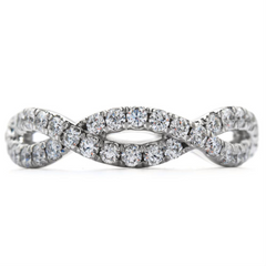 Hearts on Fire Diamond Envelop Split Shank Eternity Band Ring