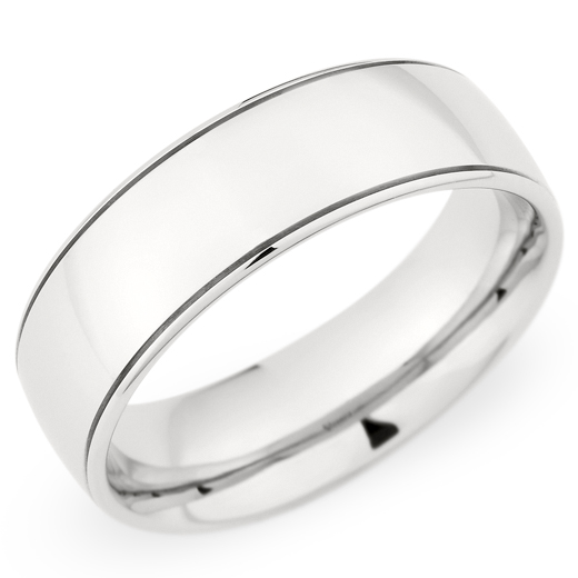 Christian Bauer Men's Palladium High Polish  7mm Wedding Band Ring