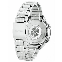Seiko Astron GPS Solar 44.6mm Watch Stainless Steel with Ceramic Bezel Black Dial SSE011