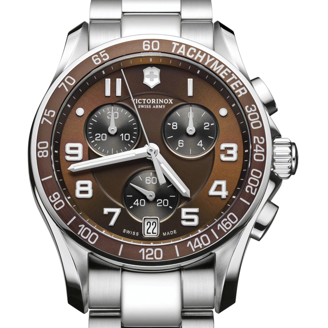 Victorinox Swiss Army Chrono Classic Brown Dial Steel Watch 249036