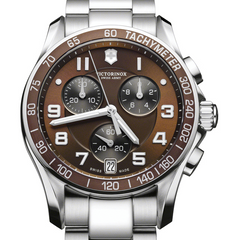 Victorinox Swiss Army Chrono Classic Brown Dial Steel Watch 249036
