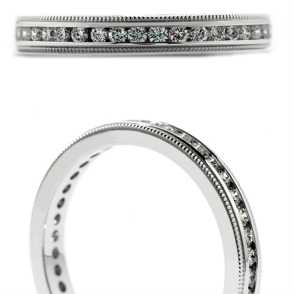 Hearts on Fire Eterne Milgrain Channel Diamond Wedding Band Ring