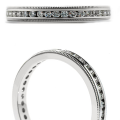 Hearts on Fire Eterne Milgrain Channel Diamond Wedding Band Ring