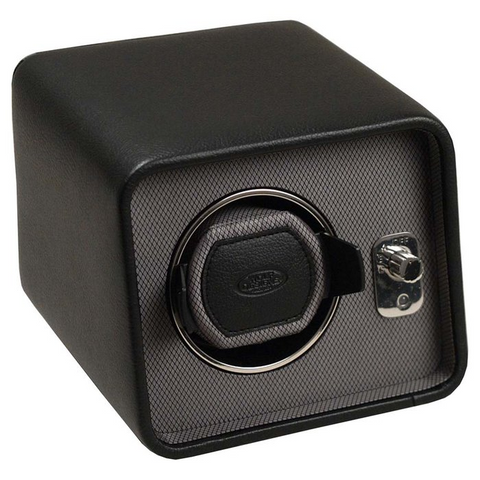 Wolf Designs Windsor Single Module 2.5 Watch Winder Black Leather
