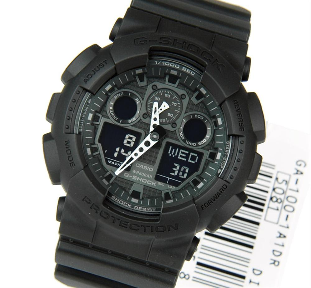Casio G-Shock Classic Series Black on Black Digital Analog Watch GA100-1A1