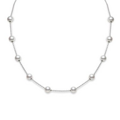 Mikimoto Pearls in Motion Akoya White Gold Necklace