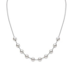 Mikimoto Pearls in Motion Akoya White Gold Necklace