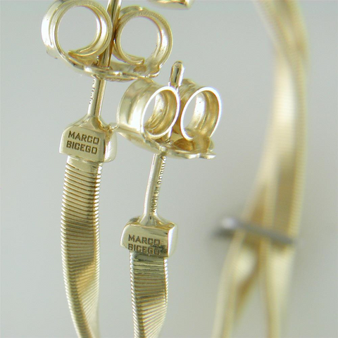 Marco Bicego Marrakech Large 18K Yellow Gold Hoop Earrings OG256Y