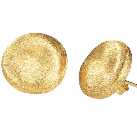 Marco Bicego Jaipur 18K Yellow Gold Button Stud Earrings OB882