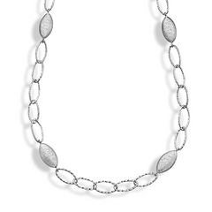 Charles Garnier Esmeralda Marquise Sterling Silver Rhodium Constellation Necklace 36"