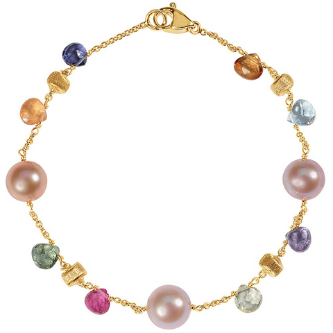 Marco Bicego Paradise Pearl Gemstone Single Strand Bracelet BB1311 MIX114