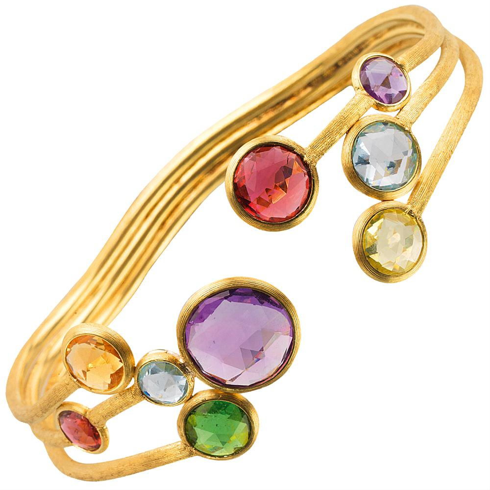 Marco Bicego Jaipur Color Gemstone Yellow Gold Bangle Bracelet SB51