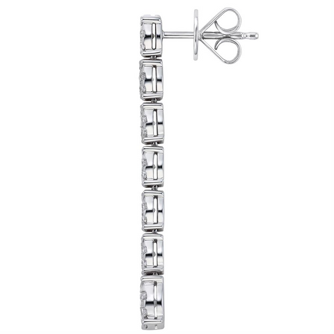 Memoire Bouquets Diamond Drop 4 Prong Earrings 18K MBQ57E