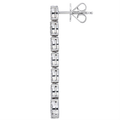 Memoire Bouquets Diamond Drop 4 Prong Earrings 18K MBQ57E
