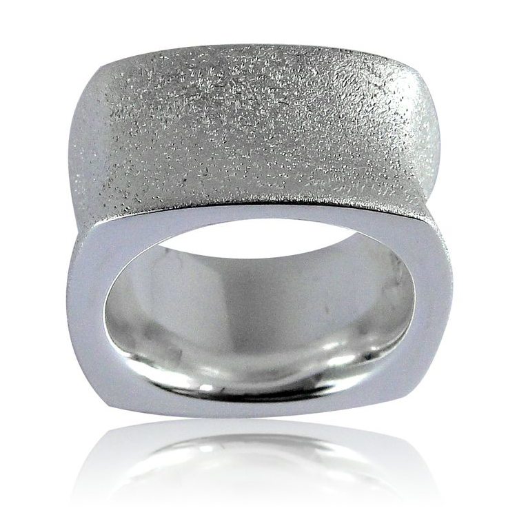 Charles Garnier Margot Constellation Sterling Silver Rhodium Square Ring