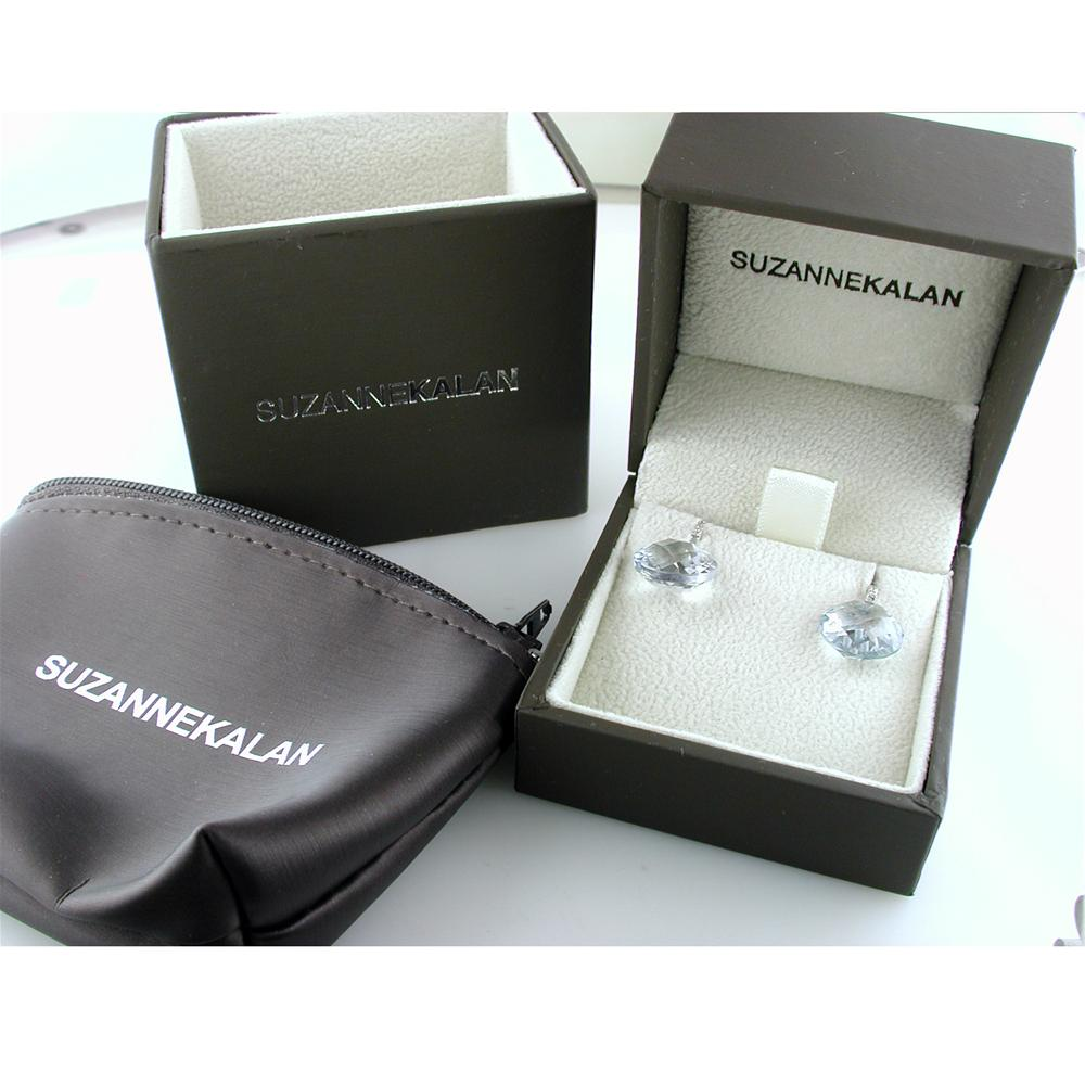 Suzanne Kalan Blue Topaz & Diamond Dangle Earrings White Gold
