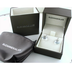 Suzanne Kalan Blue Topaz & Diamond Dangle Earrings White Gold