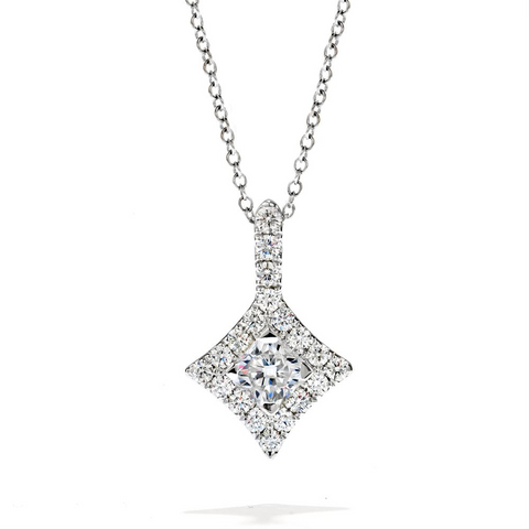 Hearts on Fire Sweet Dream Diamond Halo Pendant Necklace