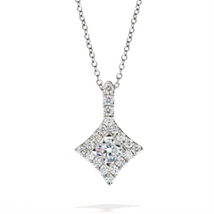 Hearts on Fire Sweet Dream Diamond Halo Pendant Necklace