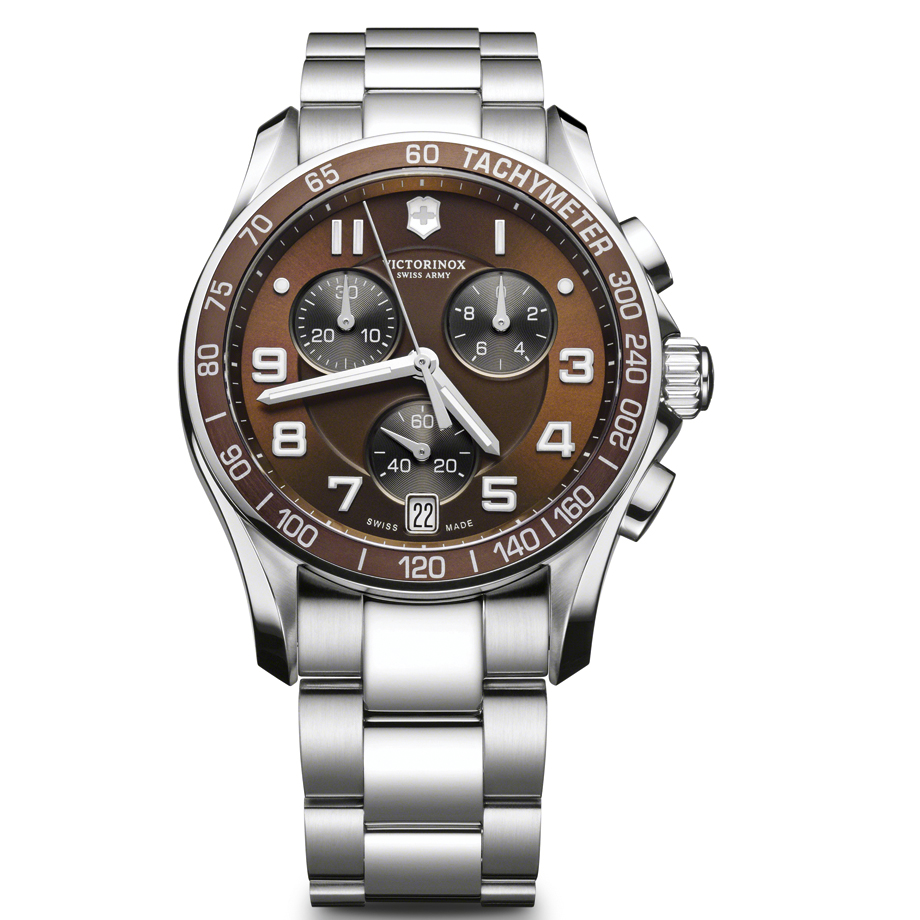 Victorinox Swiss Army Chrono Classic Brown Dial Steel Watch 249036
